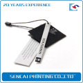 SenCai black and white hanger tag with english label and blake ribbon handle